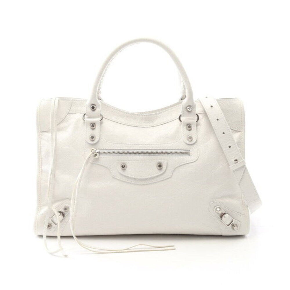 Balenciaga City Handbag Leather White